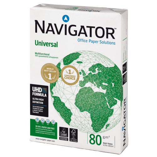 Carta da fotocopie A4 80gr 500Fg Bianca Navigator Universal (drop max 25 risme